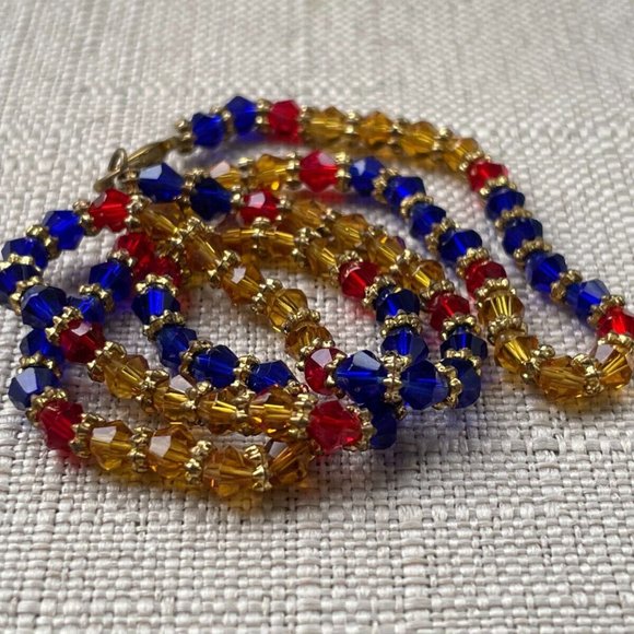 Women Necklace Multi Color Beads Mala Fashion Jewelry Wrap Bracelet - Picture 5 of 9